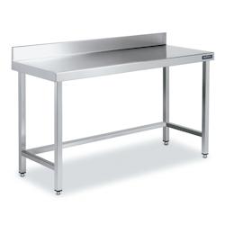 Distform Table Adossée en Inox avec Renforts Profondeur 700 mm Acier inoxydable 2800x700x700x600mm - 641094549985_0