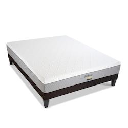 Ensemble   Matelas Mémoire de forme + Sommier Bois 140x190 cm AMBOISE BELLECOUR - blanc Mousse à mémoire de forme 4VP.AM.K15.1419_0