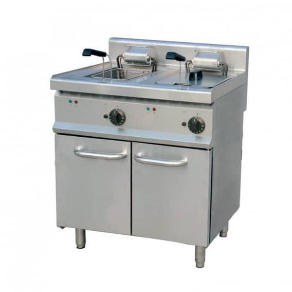 Friteuse électrique, 2 paniers, cuve avec angles arrondies, 2 x 20 L_0