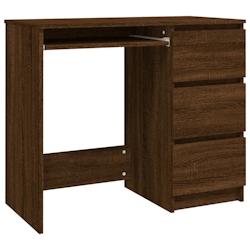 Helloshop26 - Bureau table poste de travail meuble d'ordinateur informatique étude chêne 90 x 45 x 76 cm bois d'ingénierie brun 02_0023627 - 300021_0
