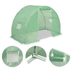 Helloshop26 - Serre tente abri plante fleur légumes 4,5 m² 300 x 150 x 200 cm vert 02_0044448 - 3000220154696_0