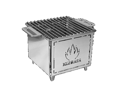 Hibachi MH 150 - Mini grill portable Mibrasa pour viandes, poissons et légumes - 2 couverts - 150x150x140 mm_0