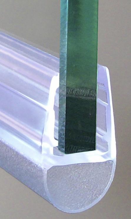 Joint d'étanchéité tubulaire - 100 cm - pour bas de porte ou pare-baignoire - pour verre de 4 et 6 mm d'épaisseur - Clipsable_0