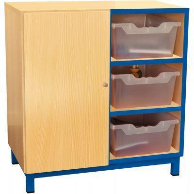 Meuble armoire bas 6 cases avec porte - Fabricant LNR Mobiliers - Référence M-92M1P B_0