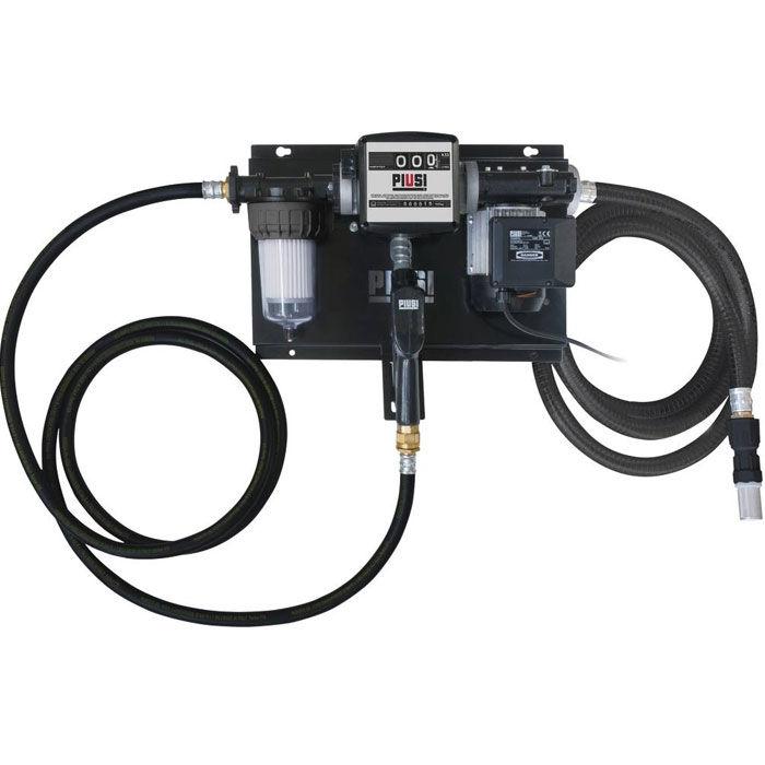 Pompe à gasoil 230V 70 L/min - Station murale Piusi avec volucompteur et pistolet automatique_0
