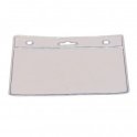 Porte-badge souple transparent - bandeau transparent avec double perforation - Lot de 100_0