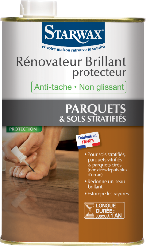 Rénovateur brillant STARWAX - Parquet et stratifié - Protection longue durée jusqu'à 1 an - 1L_0