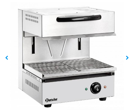 Salamandre électrique inox Bartscher - grille 445x325mm - 2,8 kW - 470x510x530(h)mm - Tête mobile_0