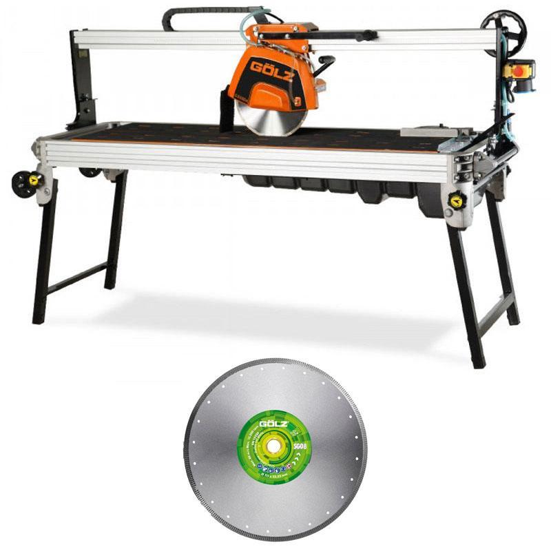 Scie sur table GS350A-XL à pont très grande longueur + 1 disque SG08 Ø 350 mm - GOLZ - 02893505100+SG08350_0
