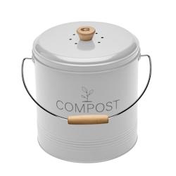 Seau compost rond blanc 8L -  800 cl Rond Métal Guillouard 21x21 cm - blanc métal 3273960406169_0