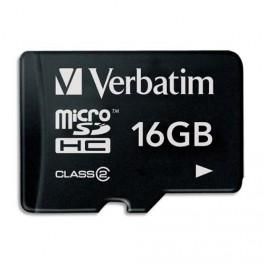 VERBATIM CARTE MICRO SD CLASS 4 32GO 44008+REDV