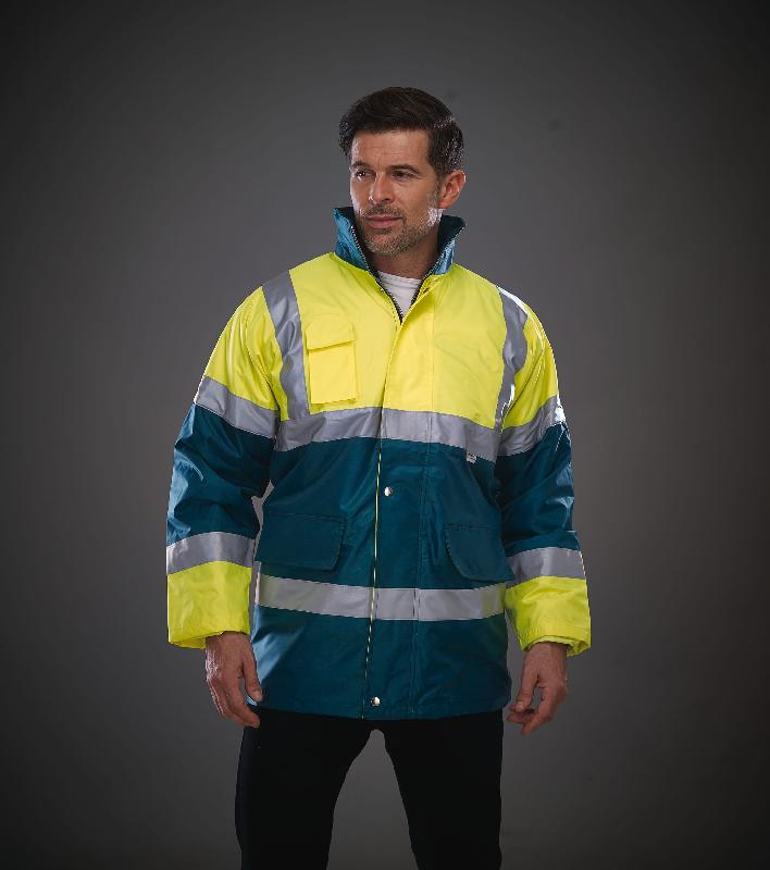 Veste contrastante haute visibilité - Réf: YHVP303 - Imperméable, coupe-vent, norme EN ISO20471:2013 et EN343 Class 3.1_0