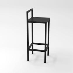 ( Le Forgeur ) Tabouret ( 88 x 33,5 x 33,5 cm ) - noir aluminium GGTABOU-M0-D0-7016_0
