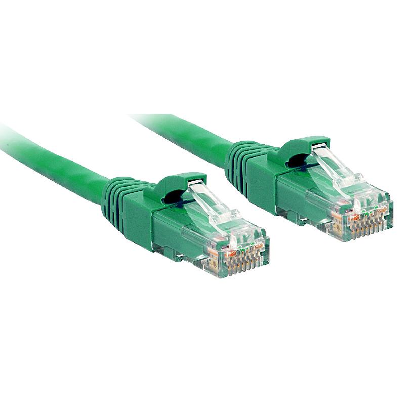 Lindy 48053 - Câble réseau RJ-45 Cat.6 U/UTP 15 m vert - Anti-coupure et certifications ISO/IEC 11801_0