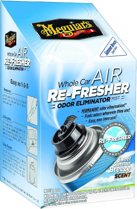 MEGUIAR'S G16602EU - Destructeur d'odeur - Senteur brise d'été - 71 g - Éliminateur d'odeurs habitacle voiture_0