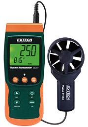 Anémomètre-thermomètre-enregistreur SDL310 EXTECH - Mesure température jusqu'à 50°C et vent jusqu'à 4930 pieds/min_0