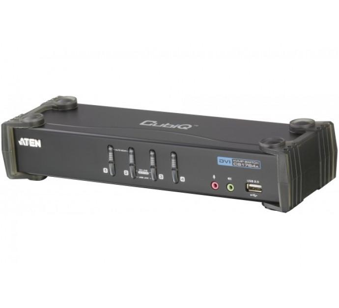 Aten CS1764A - KVM DVI/USB + Audio - 4 ports avec câbles inclus - Résolution 1920x1200_0