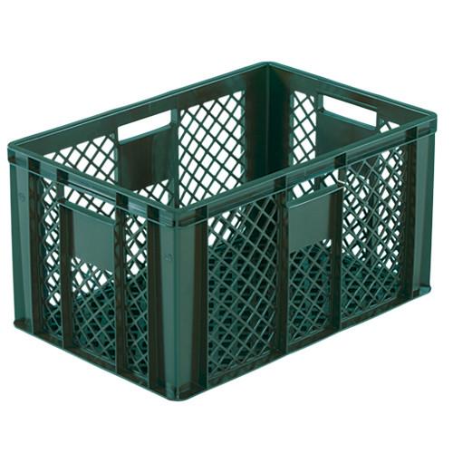 Bac plastique gerbable Norme Europe ajouré Eco multicolore Vert 600 x 400 x 320 mm - Réf : BAC159BE6432013_0