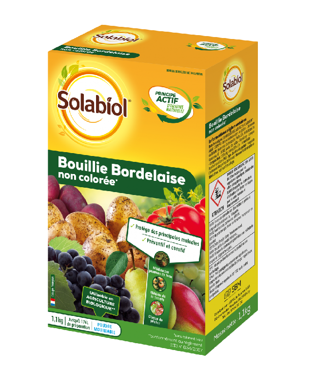 Bouillie bordelaise SOLABIOL - Fongicide minéral préventif pour arbres fruitiers et légumes - 1.1kg_0