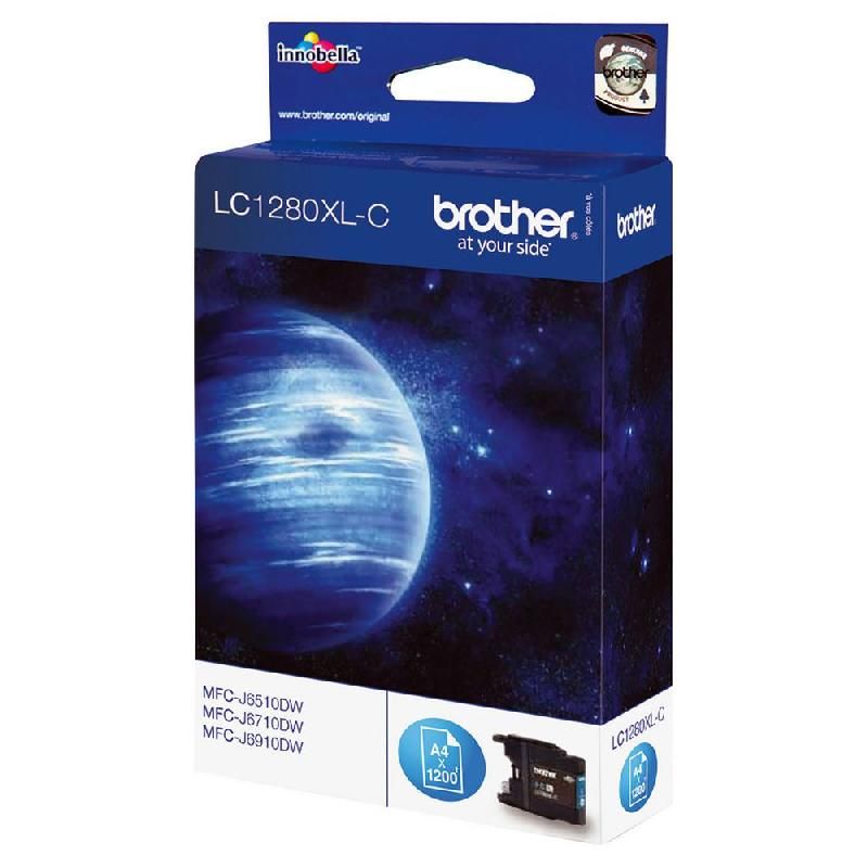 BROTHER CARTOUCHE D'ENCRE LC1280XL C (LC-1280XLC) - INNOBELLA™ - GRANDE CAPACITÉ - COULEUR: CYAN