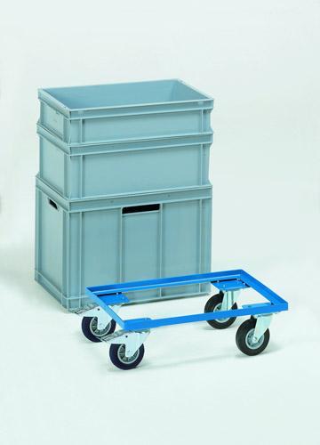 Cadres roulants en acier profilé - Compatibles bacs 600x400 mm - Roues pivotantes avec freins - Revêtement époxy RAL 5007_0