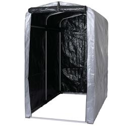Décoshop26 - Abri de jardin en aluminium rangement divers extérieur protection uv imperméable 201x121x201 cm argent 04_0005735 - 3000261481232_0