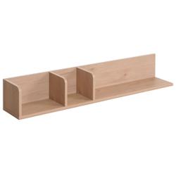 Décoshop26 - Étagère murale suspendue étagère en bois 3 compartiments en bois de manguier beige 20x120x21 cm 04_0008684 - beige 3000262675487_0