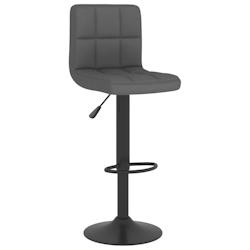 Décoshop26 - Tabouret de bar x1 chaise haute coutures carrées en tissu foncé et acier noir DEC029484 - noir 3000257398964_0