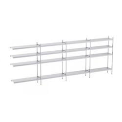 Distform Rayonnage en Acier Inoxydable d'Angle 5020 à 5920 mm 4 Niv P500 Acier inoxydable 5520x500x500x1800mm - 641094821746_0
