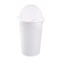 GILAC Poubelle ronde + couvercle basculant - DESTOCKAGE - Blanc G611621 - blanc 3100416116214_0