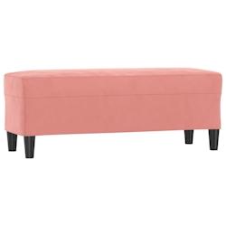 Helloshop26 - Banc banquette rose 100 x 35 x 41 cm velours 02_0010553 - 3000580947761_0