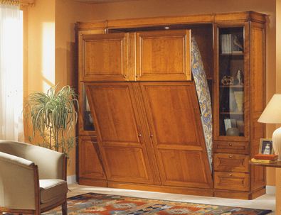 Lits escamotables/armoire-lit master en merisier massif_0