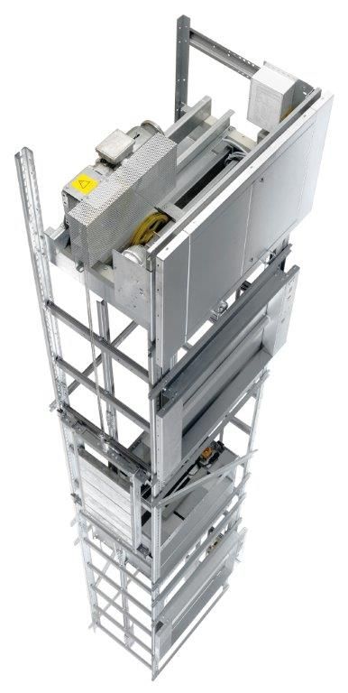 Monte-charges 50 à 300 kg  pylône autoporteur et machinerie intégrée._0