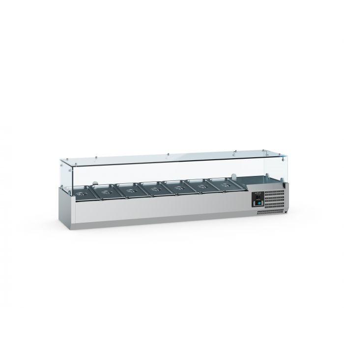 Saladette réfrigérée à poser pour 5 bacs gn1/4 - 1200x335x435 mm - 7950.5115_0