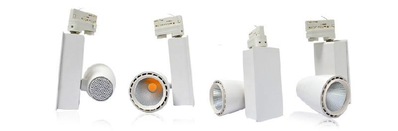 SPOT LED SUR RAIL 30 WATT BLANC 3000°K IP54 230V