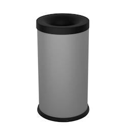 Stil Casa corbeille auto-extinguible, acier peint, Ø 31xh. 60 cm, bord inférieur en plastique de protection du sol, 40 litres, gris. - 546 G_0