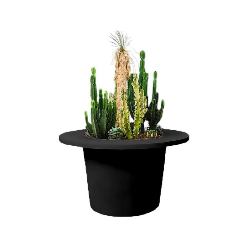 Tera Pot de fleur xxl 2 en 1 table haute alto h 130 cm - NOIR - noir 8051560237650_0