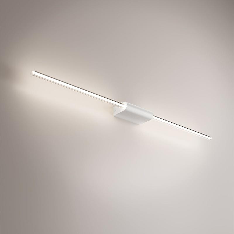 Zafferano Brilliant Applique Et Plafonnier Linéaire En Aluminium Peint En Blanc, Led 9W Dimmable Triac, Design Minimaliste 8.2X3.6X87.2 Cm - blanc 80_0