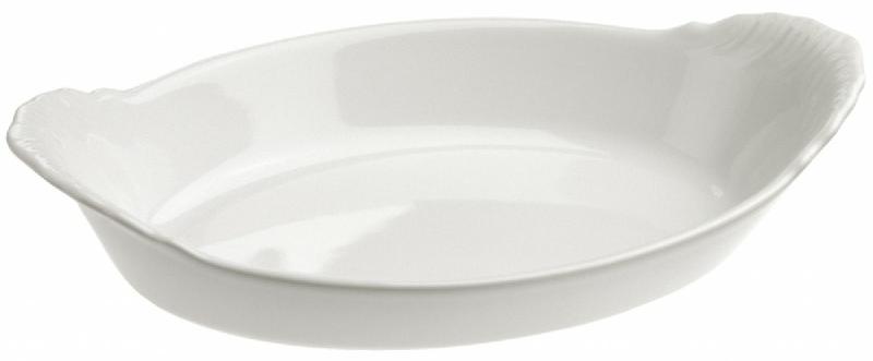 PLAT À OREILLES OVALE BLANC PORCELAINE 23X13,5 CM FRENCH CLASSICS REVOL