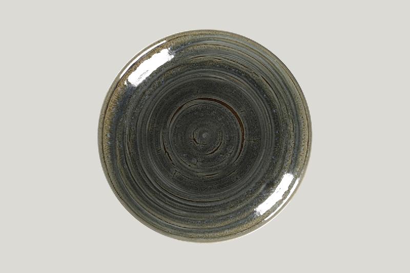 ASSIETTE COUPE CREUSE ROND GRIS PORCELAINE Ø 28 CM RAKSTONE SPOT