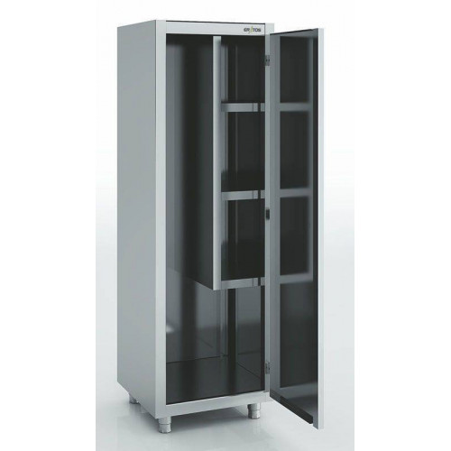 ARMOIRE D'ENTRETIEN ET BALAIS EN INOX 2 PORTES 1000 X 450 MM ERATOS