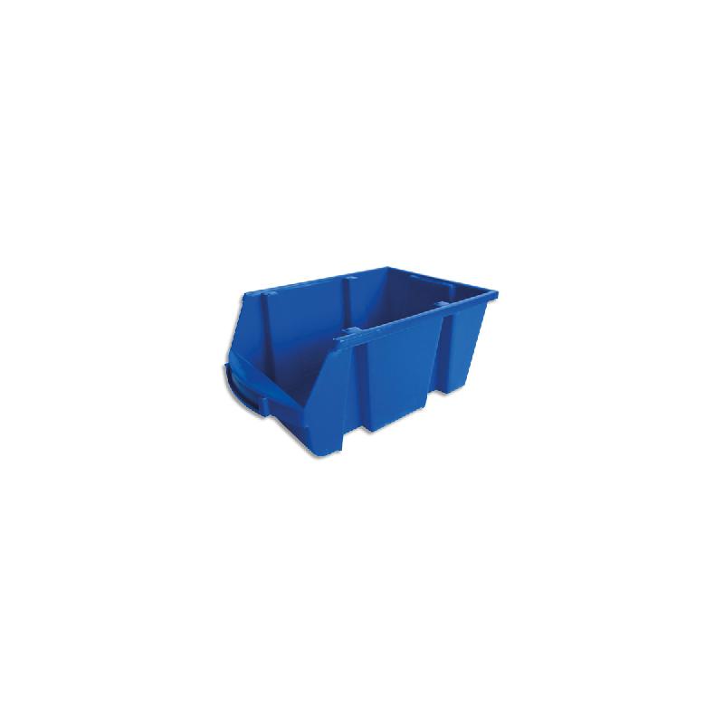 BAC DE RANGEMENT A BEC VISO SPACY - 10L - AVEC PORTE ETIQUETTE - POLYPROPYLENE - BLEU - L20 X H15 X P33 CM