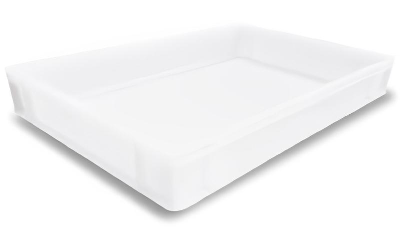 Bac gerbable 600 x 400 - PEHD - Fond plein ou ajouré - Norme Europe - Blanc ou gris_0