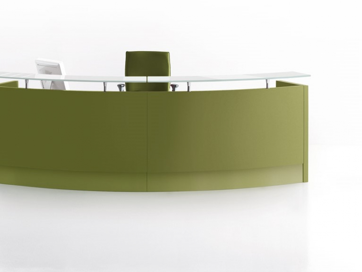 Banque d'accueil haut de gamme IMAGE - Sobre, durable et robuste - Design personnalisable avec finitions RAL et modules modulaires_0