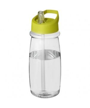BOUTEILLE DE SPORT H2O ACTIVE PULSE 600ML COUVERCLE À BEC VERSEUR VERT CITRON - GOURDES DE SPORT PUBLICITAIRES PERSONNALISÉES