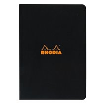 CAHIER PIQUÉ RHODIA CLASSIC 21X29,7 CM 96 PAGES LIGNÉ NON DÉTACHABLES 80G - NOIR - LOT DE 10