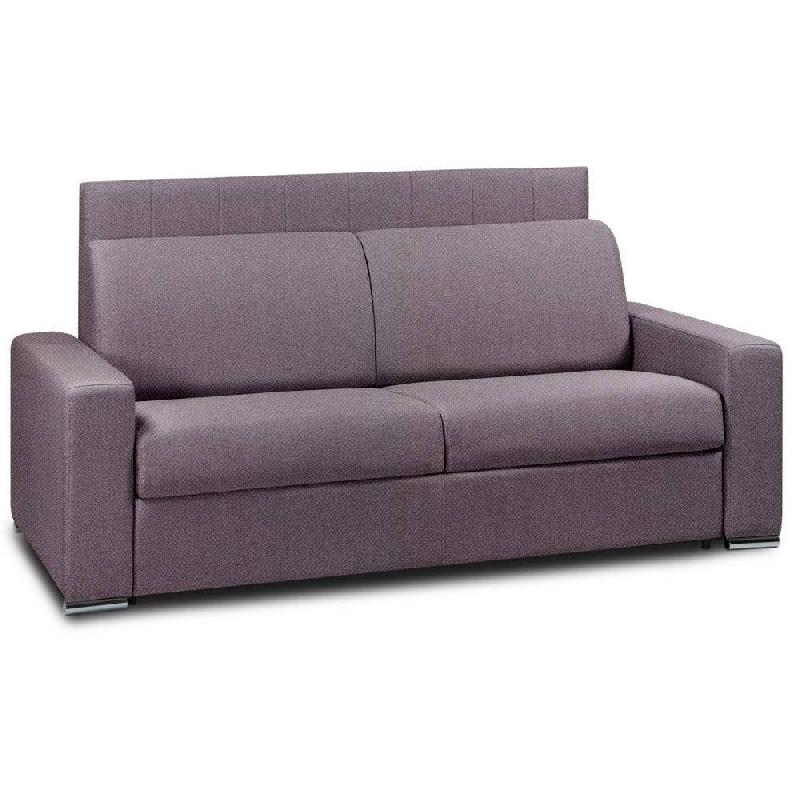 CANAPÉ LIT CANAPEXPRESS  LATTES MATELAS MÉMORY  22CM TÊTE DE LIT INTÉGRÉE  VELOURS  VIOLET_0