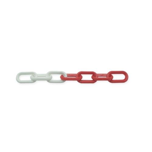 CHAÎNE DE SIGNALISATION PLASTIQUE BLANC ET ROUGE - Ø6MM - LONGUEUR 25M VISO