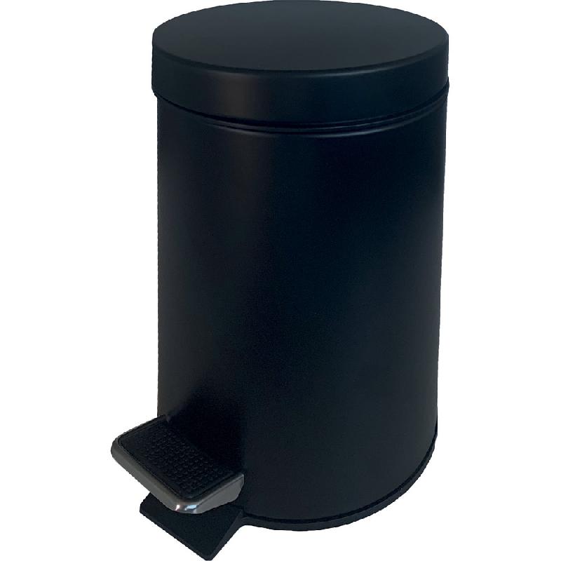 Collecteur à pédale JVD 5 L métal noir_0