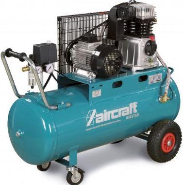 Compresseur Aircraft Airstar 853/100 - 2009831 - Bicylindre performant - 850 l/min - Cuve 100L - 400V_0